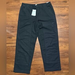 Nike Life Mens Chamois Double Knee Work Pants Black Size 34 New NWT $155